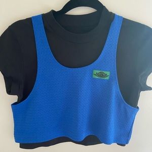 Aleali May Jordan 1 Layered Crop Tee